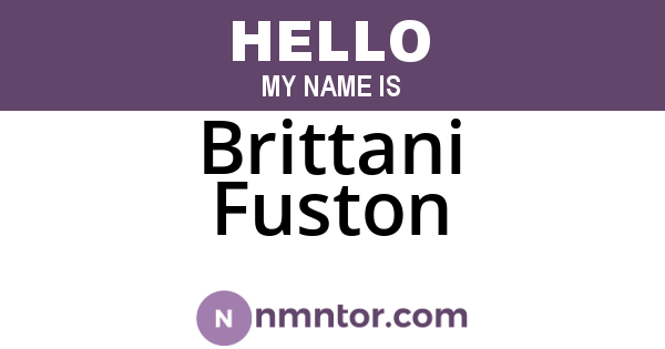 Brittani Fuston