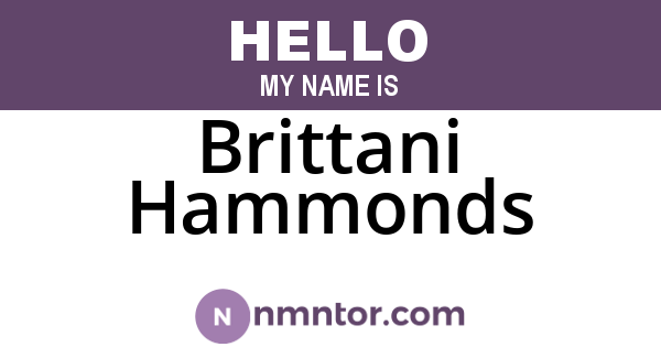 Brittani Hammonds