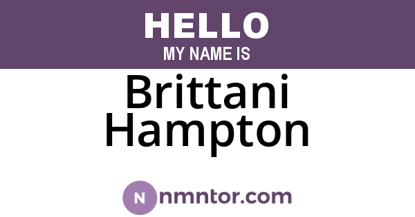 Brittani Hampton