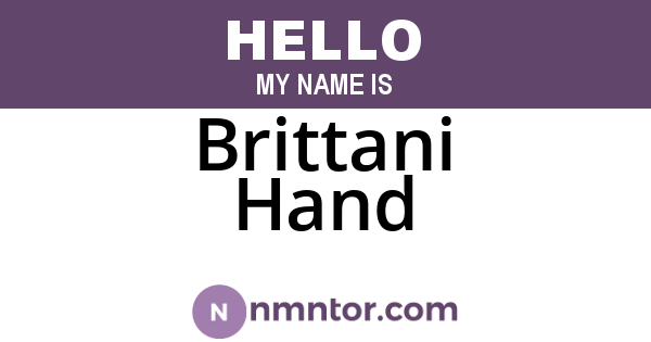Brittani Hand