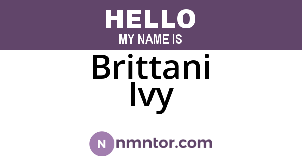 Brittani Ivy