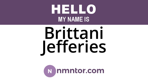 Brittani Jefferies
