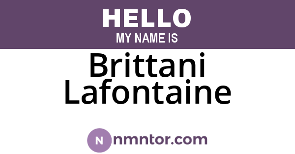 Brittani Lafontaine