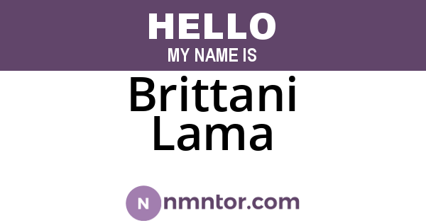 Brittani Lama