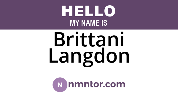 Brittani Langdon