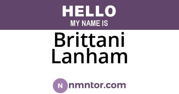 Brittani Lanham