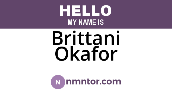 Brittani Okafor