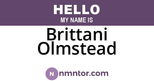Brittani Olmstead