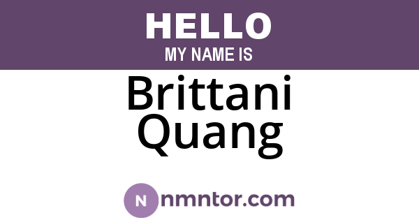 Brittani Quang