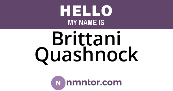 Brittani Quashnock