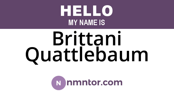 Brittani Quattlebaum