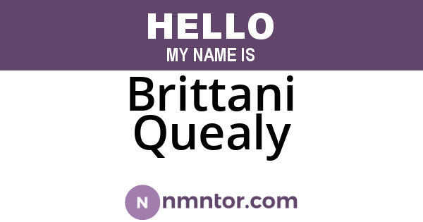 Brittani Quealy