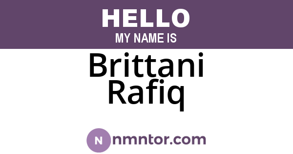 Brittani Rafiq