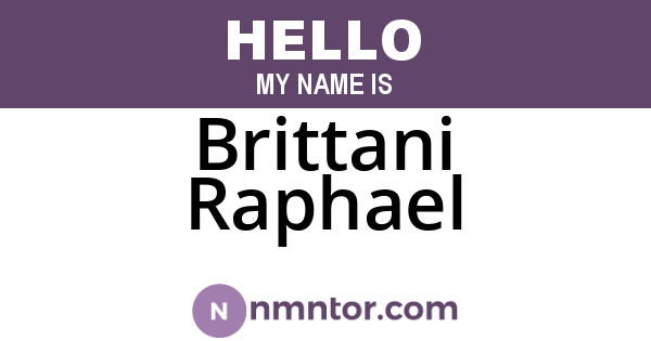 Brittani Raphael