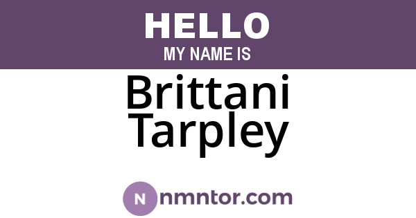 Brittani Tarpley