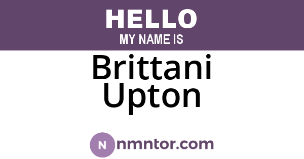 Brittani Upton
