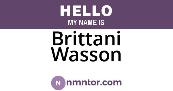 Brittani Wasson