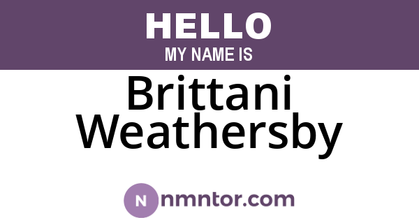 Brittani Weathersby