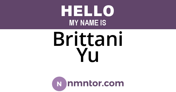 Brittani Yu