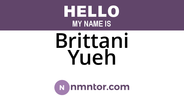 Brittani Yueh