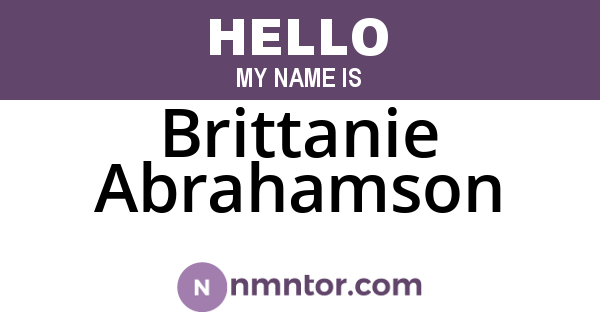 Brittanie Abrahamson