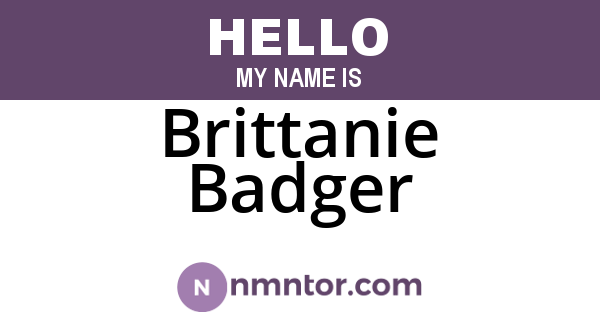 Brittanie Badger