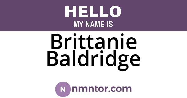 Brittanie Baldridge