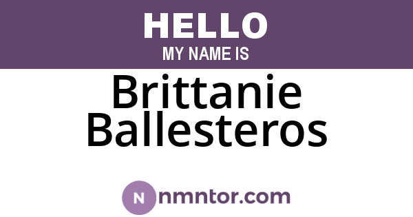 Brittanie Ballesteros