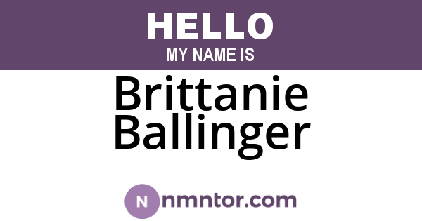 Brittanie Ballinger