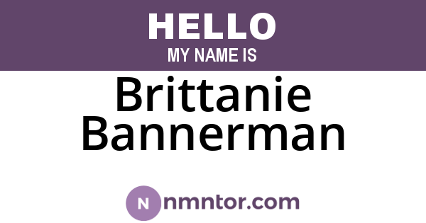 Brittanie Bannerman