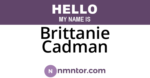 Brittanie Cadman