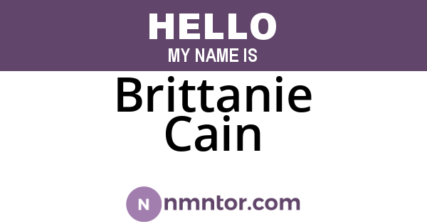Brittanie Cain