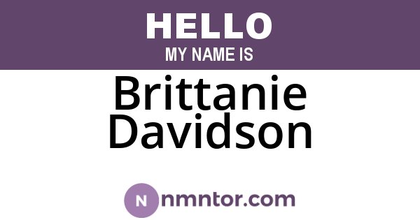 Brittanie Davidson