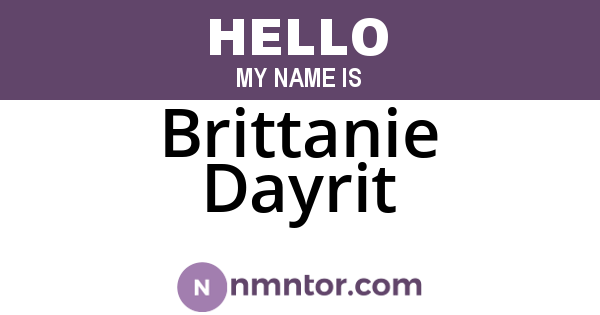Brittanie Dayrit