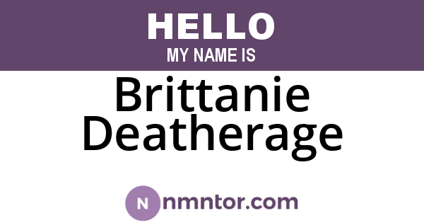 Brittanie Deatherage