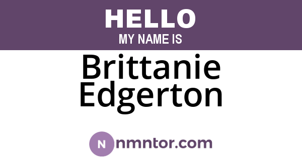 Brittanie Edgerton