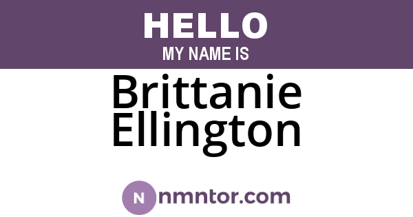 Brittanie Ellington