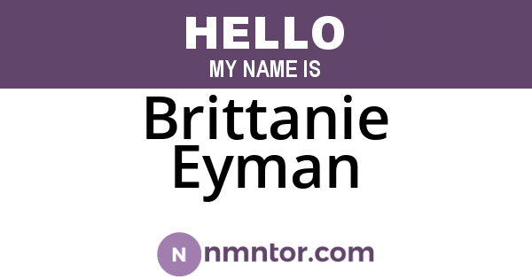 Brittanie Eyman