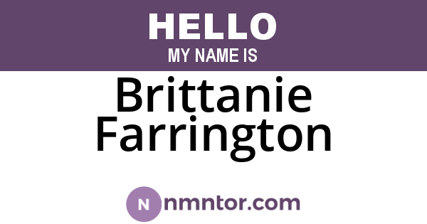 Brittanie Farrington