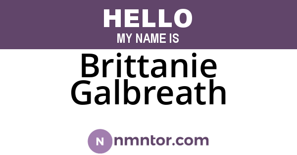 Brittanie Galbreath