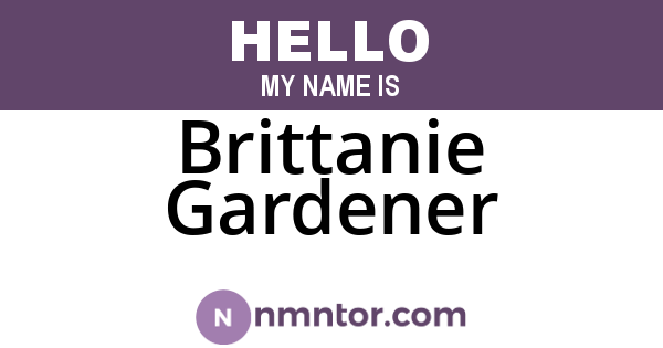 Brittanie Gardener