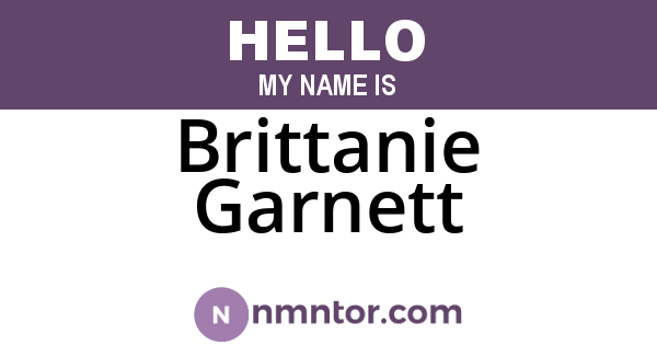 Brittanie Garnett