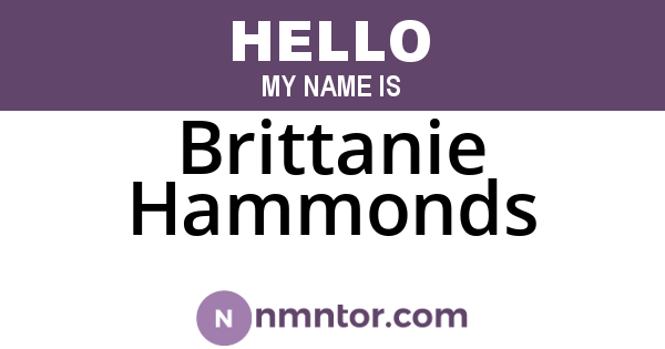 Brittanie Hammonds