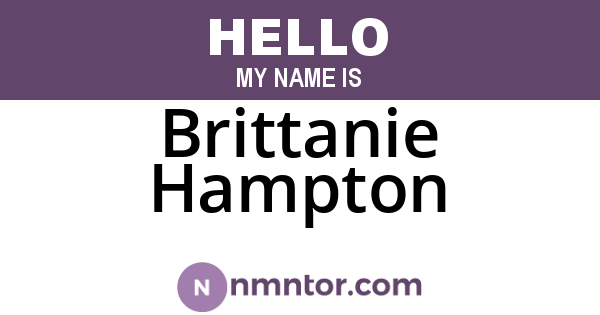 Brittanie Hampton