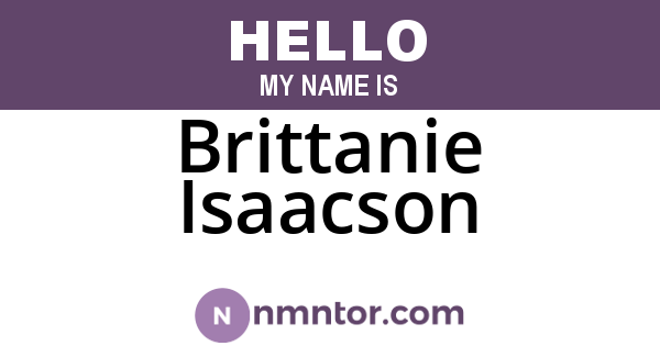 Brittanie Isaacson