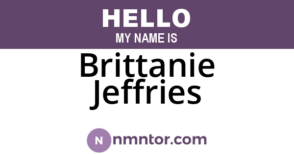 Brittanie Jeffries