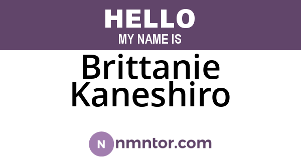 Brittanie Kaneshiro