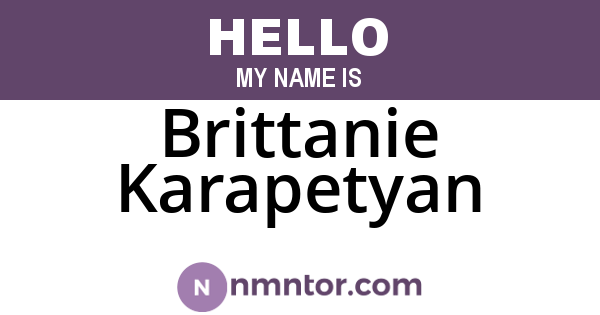 Brittanie Karapetyan