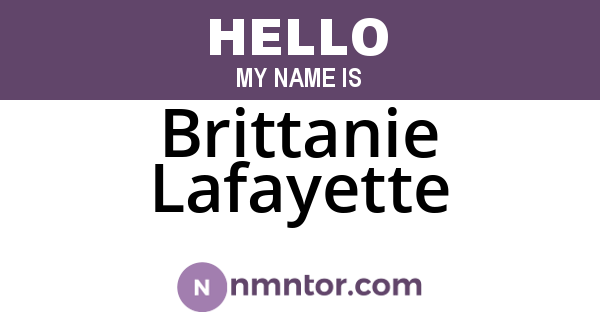 Brittanie Lafayette