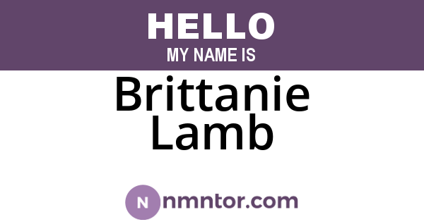 Brittanie Lamb